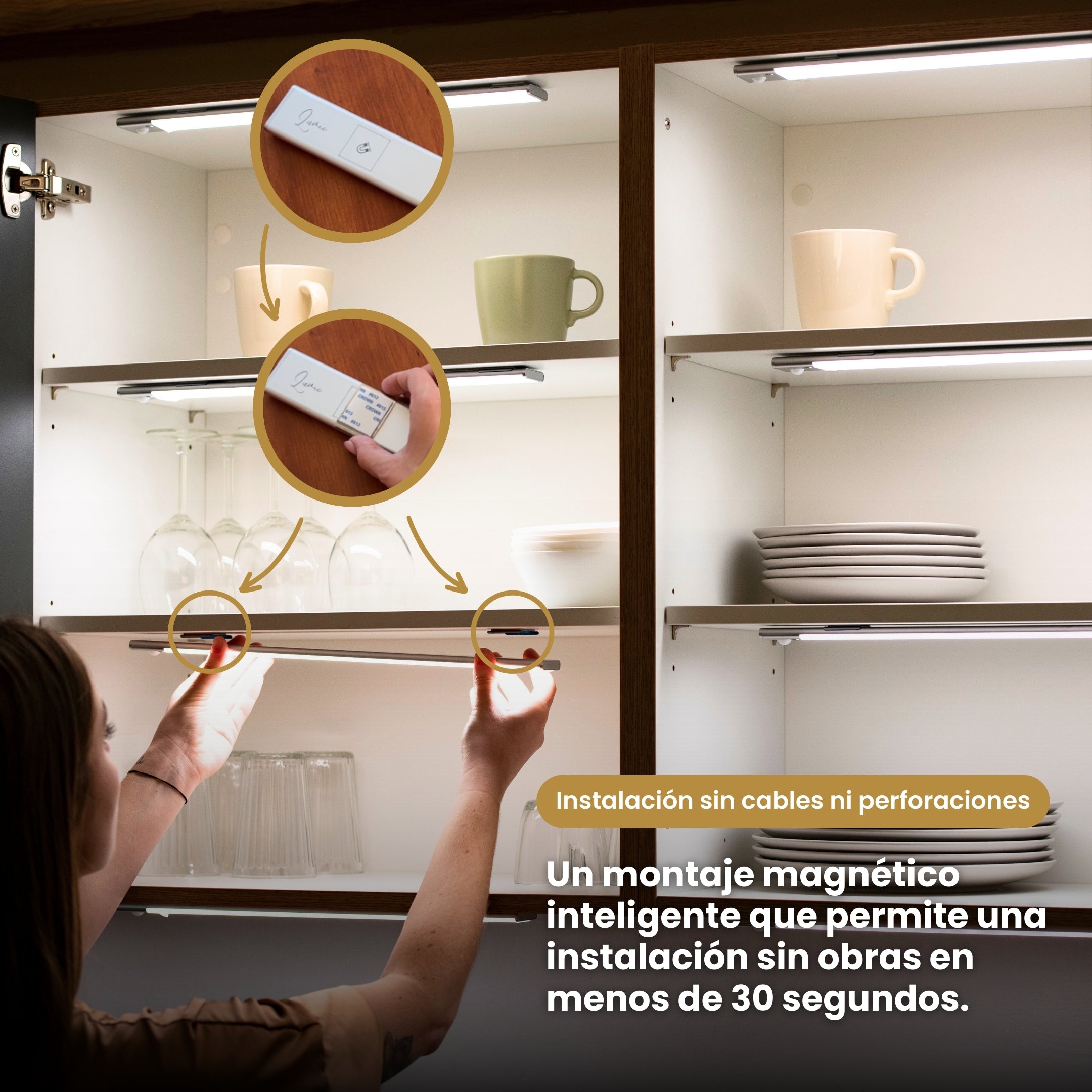 Movimiento 3.0™ | Regleta LED inalámbrica con sensor de movimiento