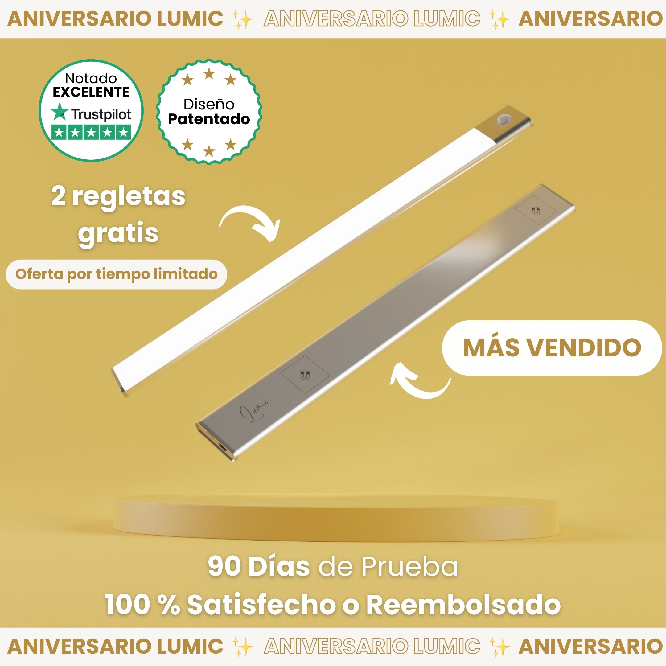 Movimiento 3.0™ | Regleta LED inalámbrica con sensor de movimiento