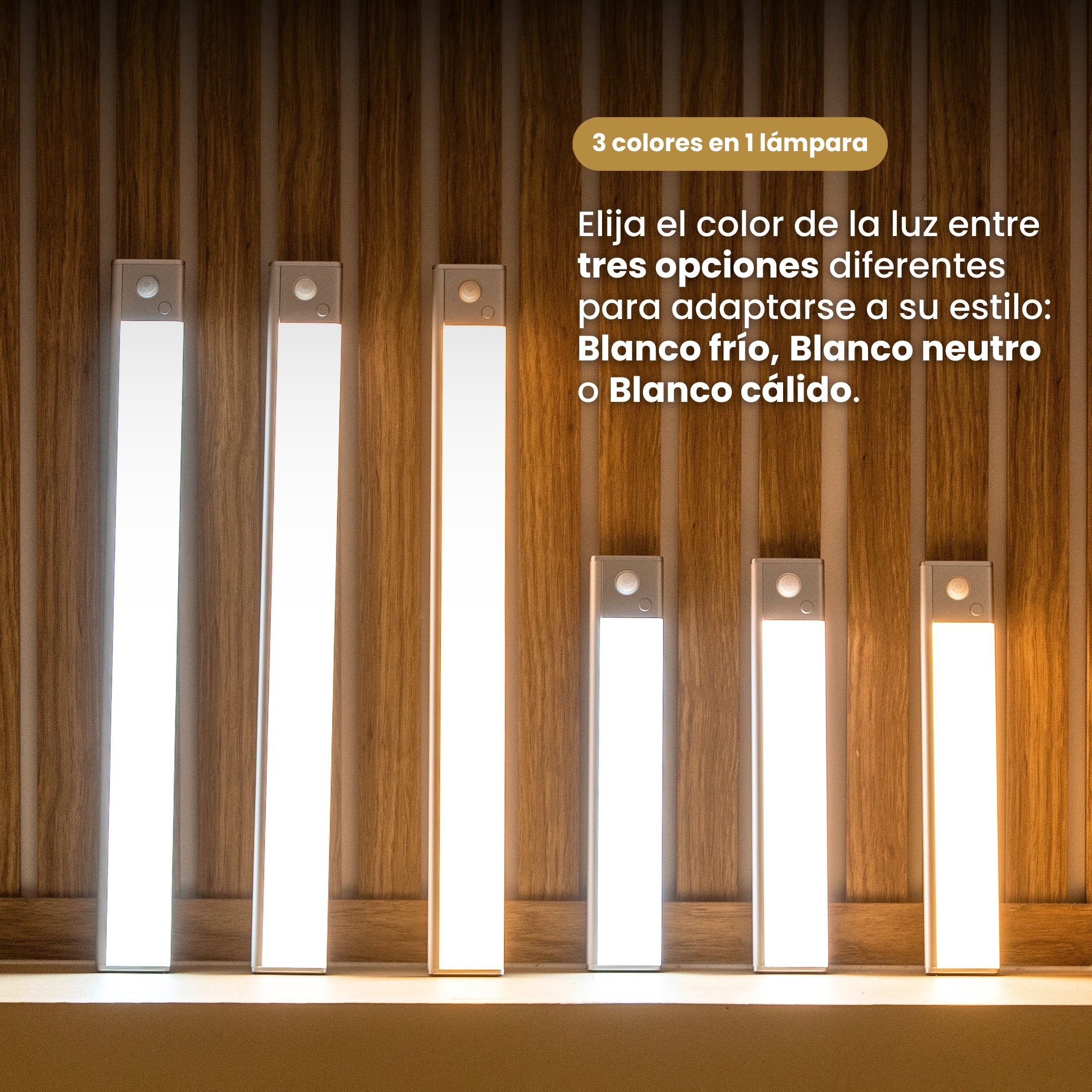 Movimiento 3.0™ | Regleta LED inalámbrica con sensor de movimiento